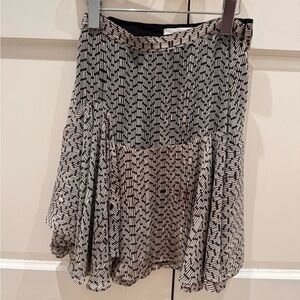 Reiss Monochrome Patterned Mini Skirt